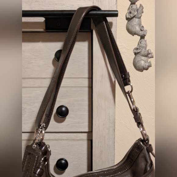 Coach Bag 19726 Beautiful Vintage Mahogany Brown Leather Bag Excellent Condition - Picture 8 of 13